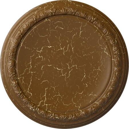 Carlsbad Ceiling Medallion (Fits Canopies up to 14 1/4"), 19 1/2"OD x 1 3/4"P, Smokey Topaz Crackle